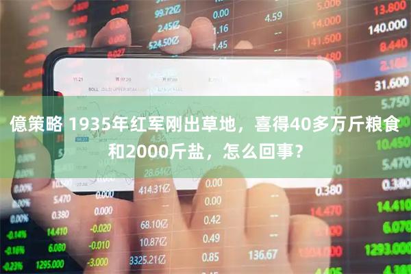 億策略 1935年红军刚出草地,喜得40多万斤粮食和2000斤盐,怎么回事?
