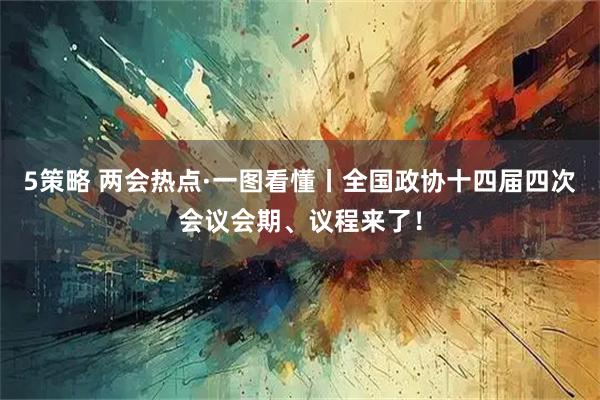 5策略 两会热点·一图看懂丨全国政协十四届四次会议会期、议程来了！