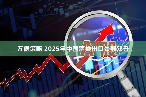 万德策略 2025年中国酒类出口量额双升